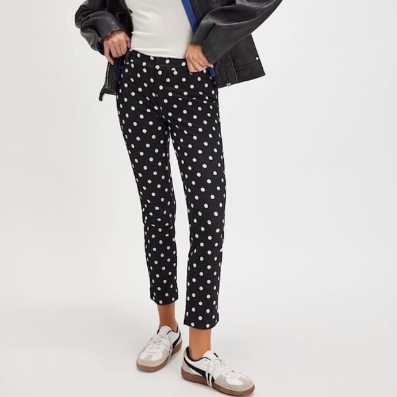 Free People Pants - FREE PEOPLE WOMEN'S molly polka dot slim pants dark blue Size 4 NEW